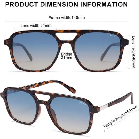 Sunglasses for Women Men Tortoise Frame/Blue Grading Lens - Picture 5 of 6